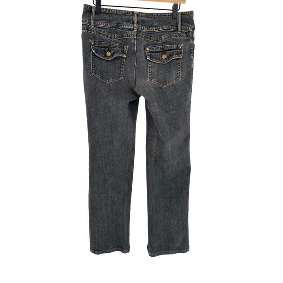 Cabi Jeans Boot Cut Patch Pockets Mid Rise Contemporary Fit Black Western 10 - Picture 2 of 12